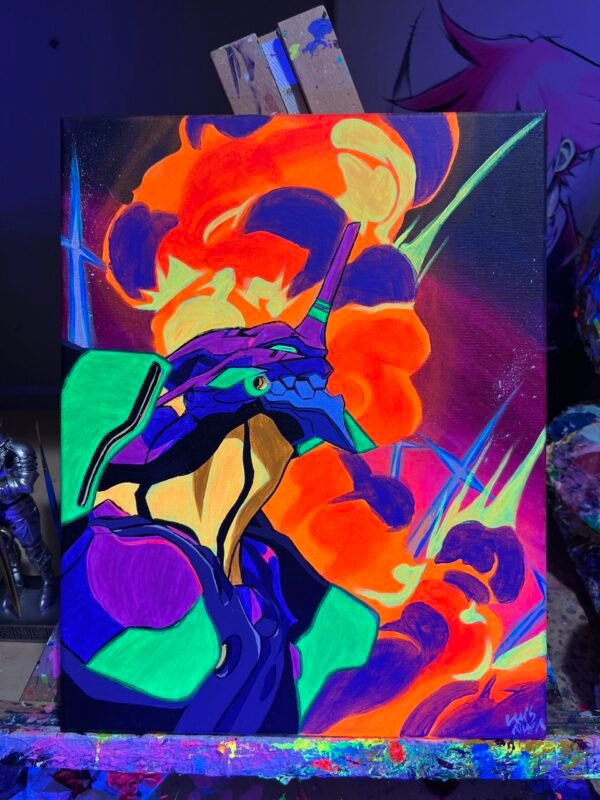 Evangelion Painting Glows (11in x 14in)