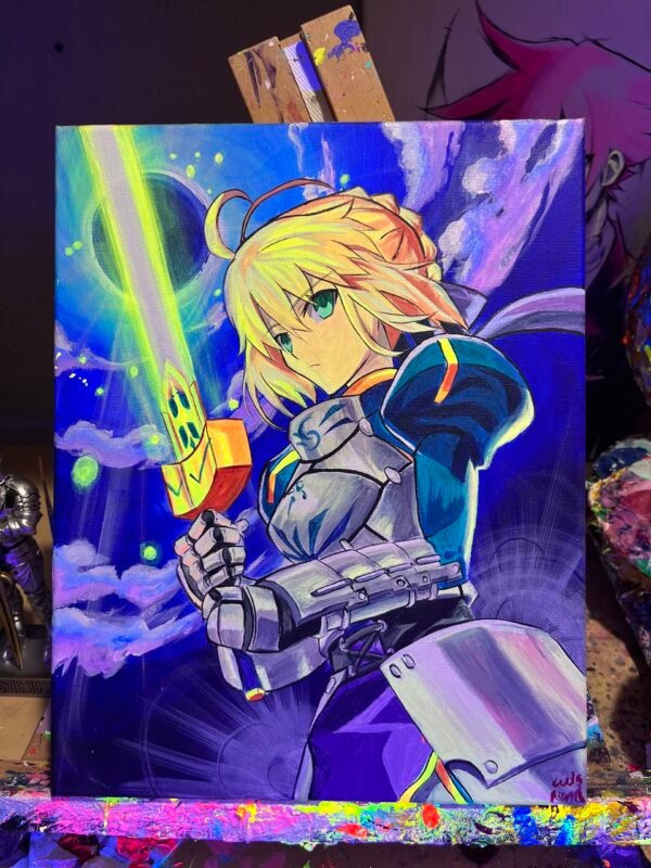 Saber Painting Glows (11in x 14in)