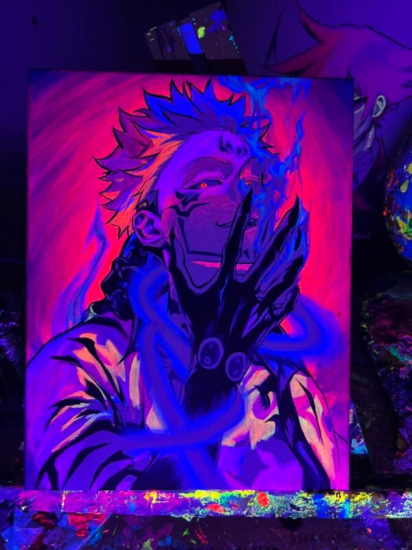 Sukuna Painting Glows (11in x 14in) - Image 4