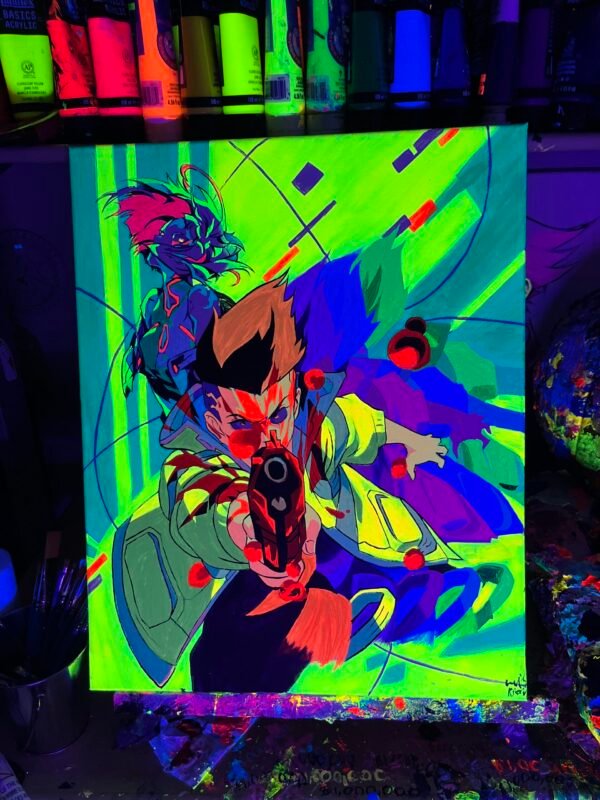 Cyber Punk Painting Glows (14in x 20in) - Image 4