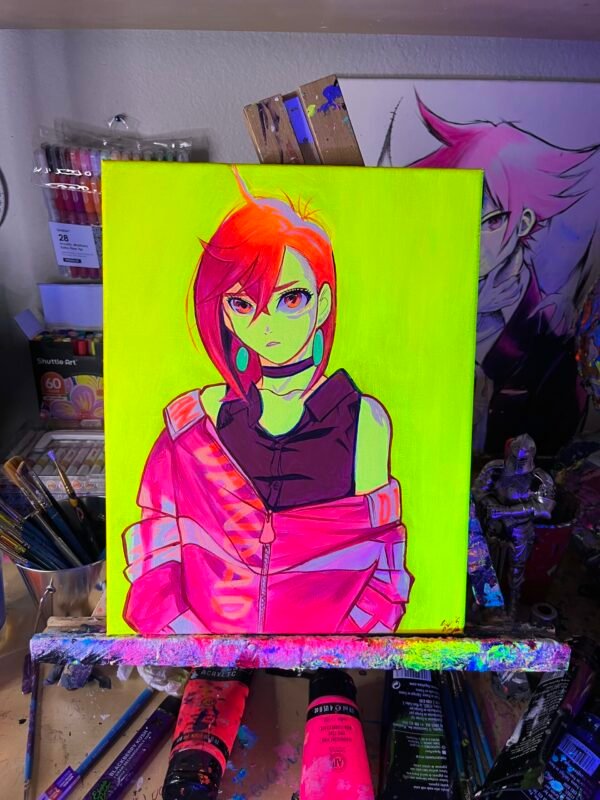 Momo Painting Glows (11in x 14in)