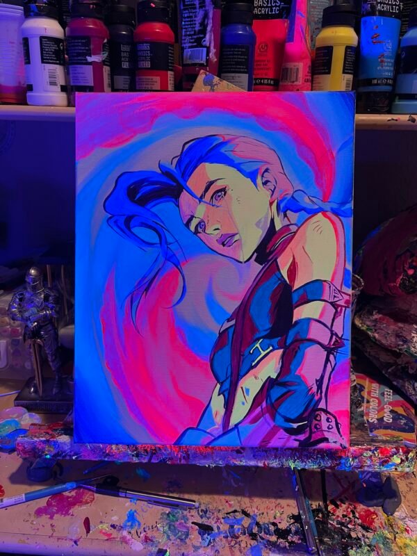 Jinx Painting Glows (11in x 14in)