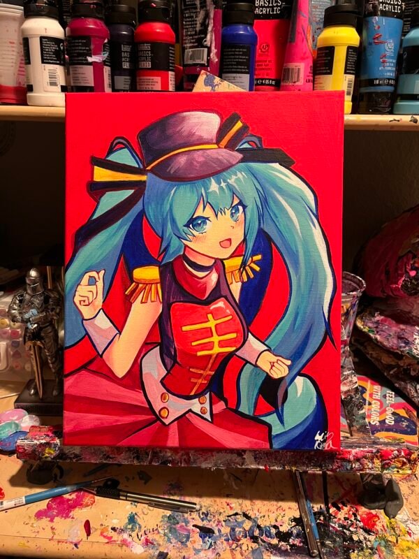 Candy Cookie Miku Painting Glows (11in x 14in) - Image 2