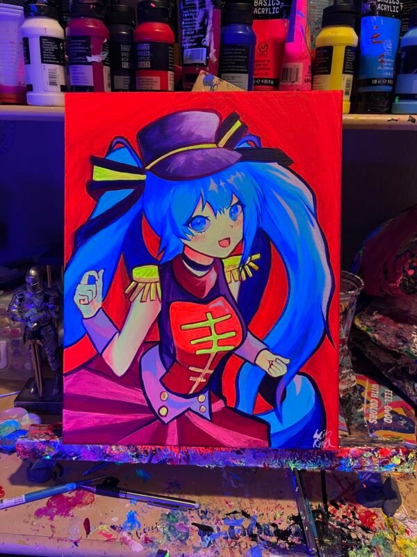 Candy Cookie Miku Painting Glows (11in x 14in)