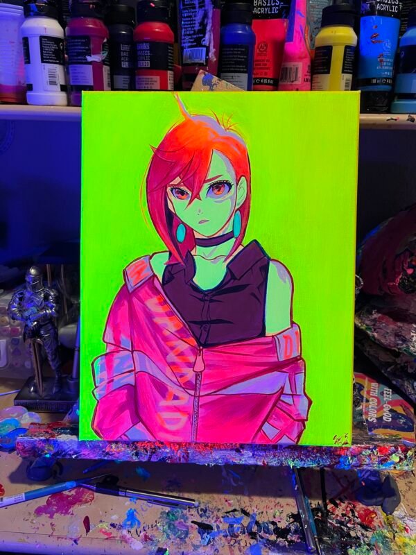 Momo Painting Glows (11in x 14in)