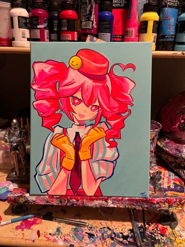 Kasane Teto Painting Glows (11in x 14in) - Image 3