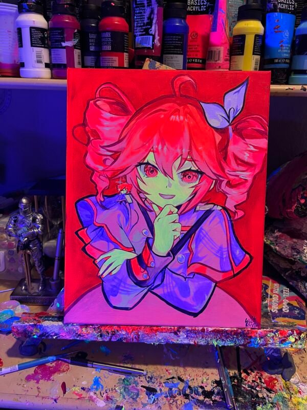 Kasane Teto Painting Glows (11in x 14in)