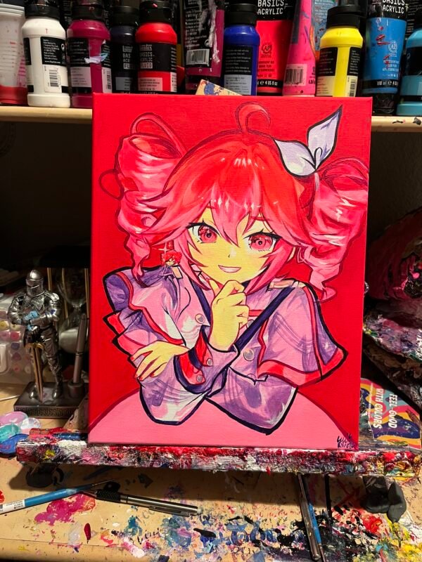 Kasane Teto Painting Glows (11in x 14in) - Image 2