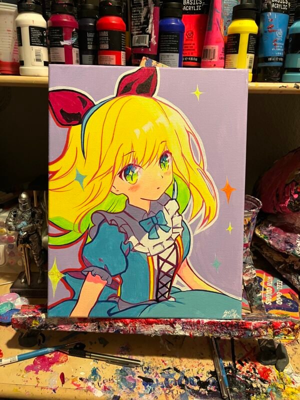 Alice in Borderland Painting Glows (11in x 14in) - Image 2