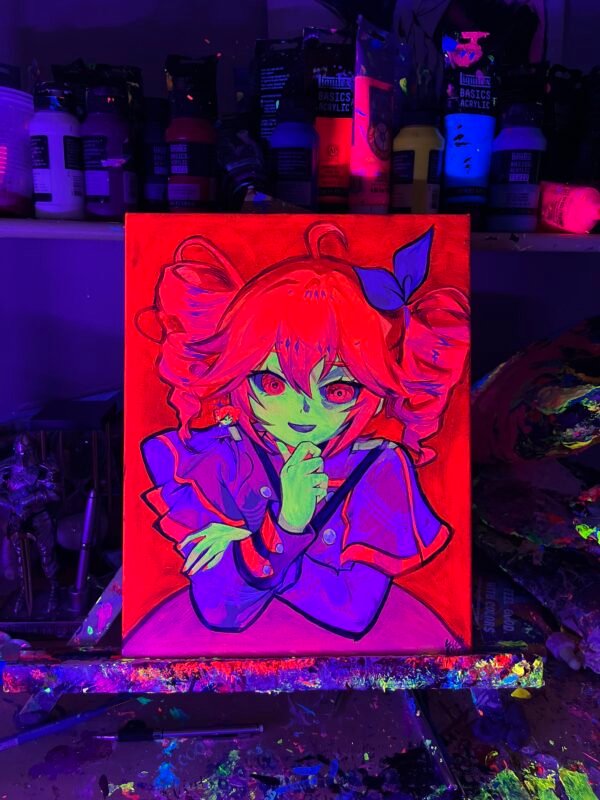 Kasane Teto Painting Glows (11in x 14in) - Image 4