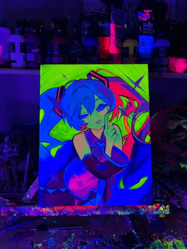 Hatsune Miku Painting Glows (11in x 14in) - Image 4