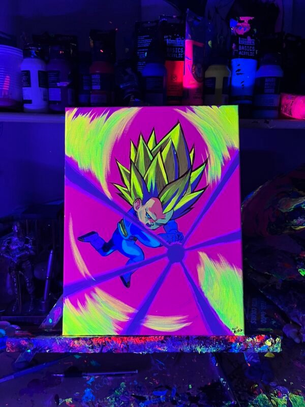 Vegeta Painting Glows (11in x 14in) - Image 2