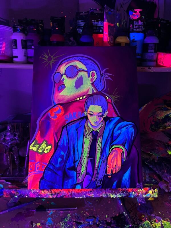 Taro Sakamoto Painting Glows (12in x 16in) - Image 4