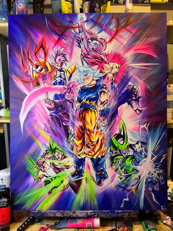 Dragonball Rivals Painting Glows (24in X 30in)