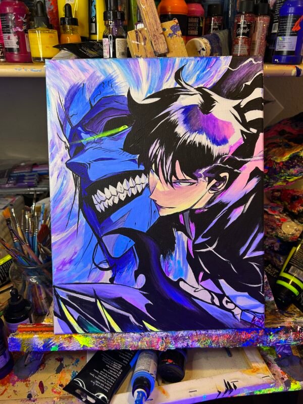 Solo leveling Painting Glows (11in x 14in)
