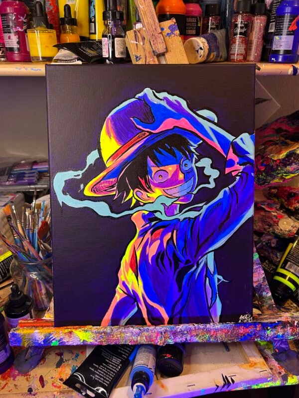 Luffy Painting Glows (11in x 14in)