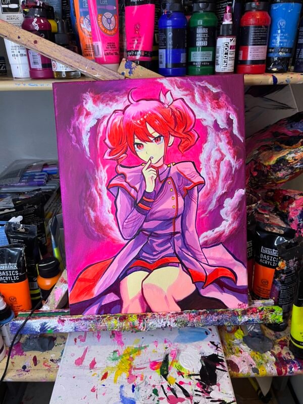 Kasane Teto Painting Glows (11in x 14in) - Image 2