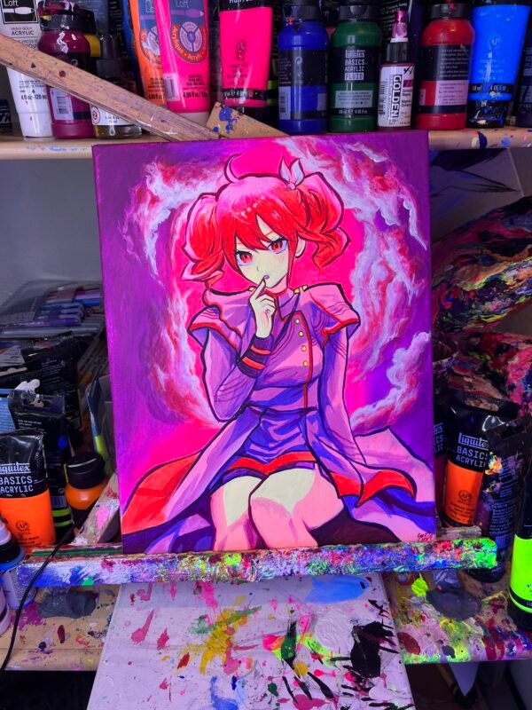 Kasane Teto Painting Glows (11in x 14in)