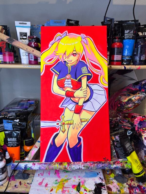 Super hero Miku  Painting Glows (20in x 10in) - Image 2