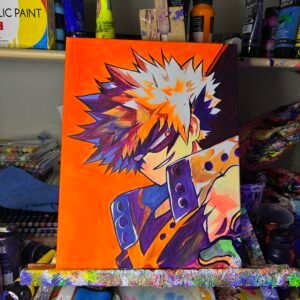 Bakugo Painting Glows (11in x 14in)