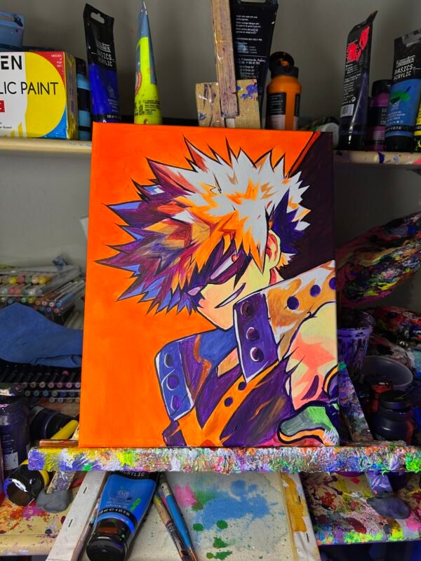 Bakugo Painting Glows (11in x 14in)
