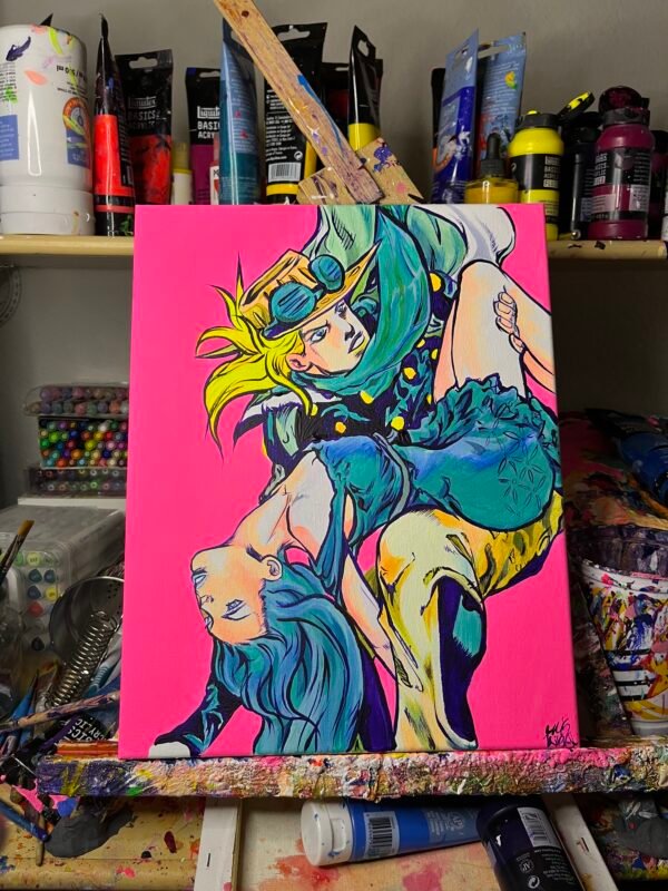 Steal ball run Painting Glows (11in x 14in) - Image 2