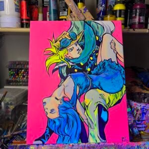 Steal ball run Painting Glows (11in x 14in)