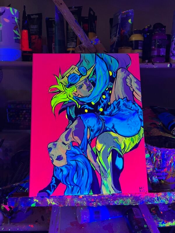 Steal ball run Painting Glows (11in x 14in) - Image 4