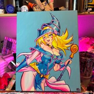 Dark Magician Girl Painting Glows (11in x 14)