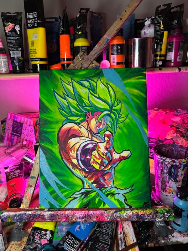 Berserk Broly Painting Glows (11in x 14) - Image 2