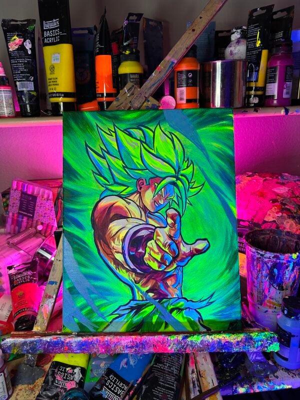 Berserk Broly Painting Glows (11in x 14)