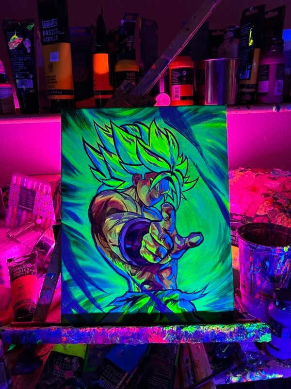 Berserk Broly Painting Glows (11in x 14) - Image 4