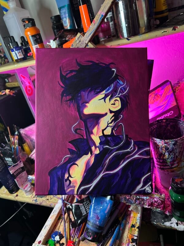 Sung Jin Woo Painting Glows (11in x 14)