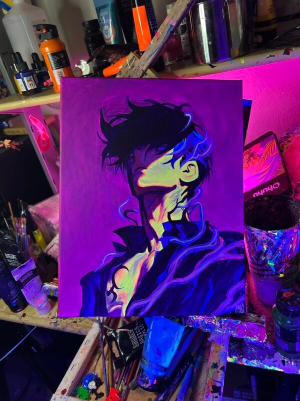 Sung Jin Woo Painting Glows (11in x 14) - Image 2