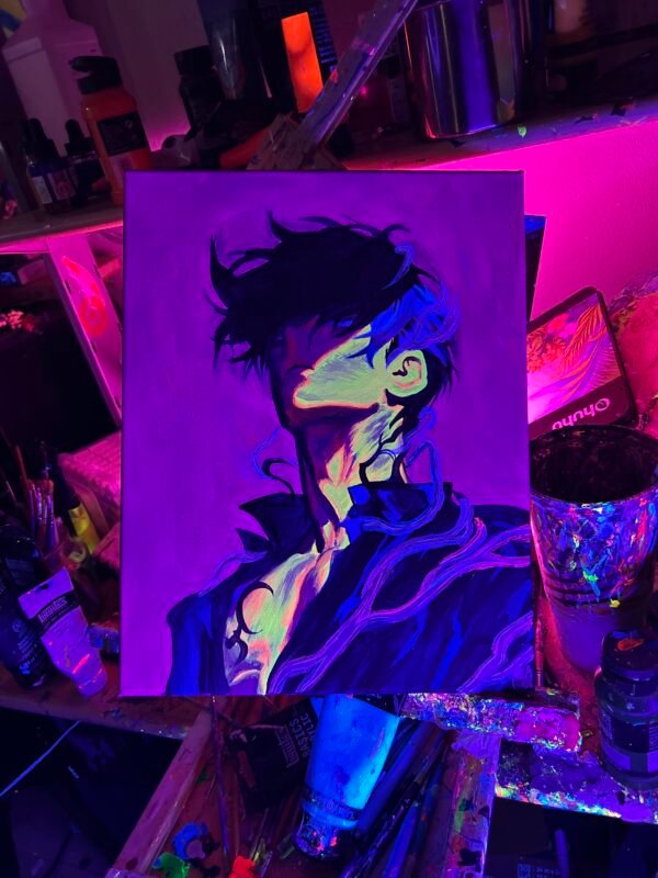 Sung Jin Woo Painting Glows (11in x 14) - Image 4