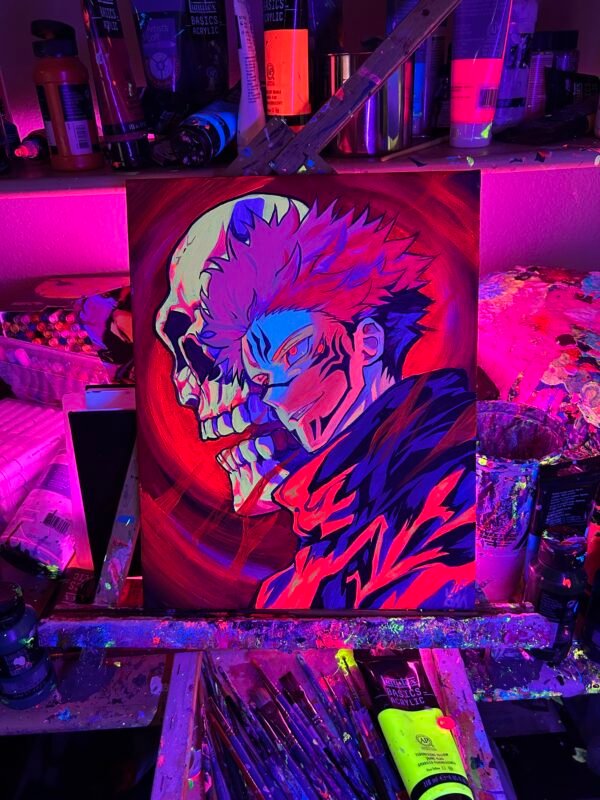 Sukuna Painting Glows (11in x 14) - Image 4