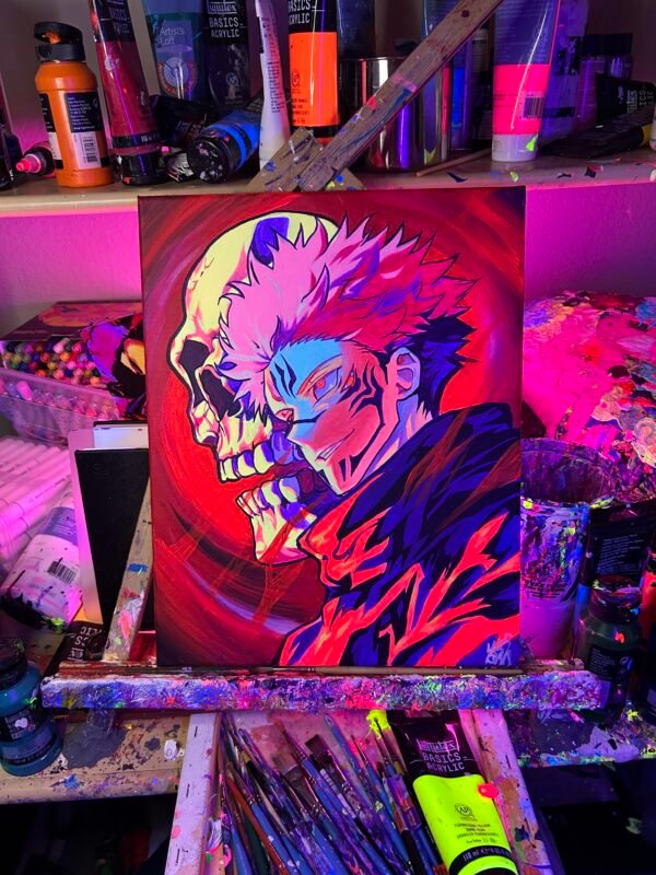 Sukuna Painting Glows (11in x 14)