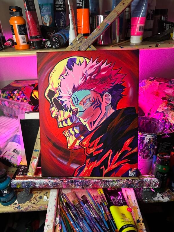 Sukuna Painting Glows (11in x 14) - Image 2