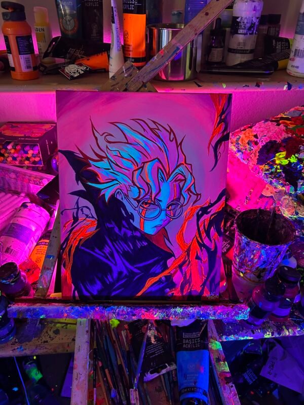 Okarun Painting Glows (11in x 14) - Image 3