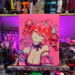 Kasane Teto Painting Glows (11in x 14)