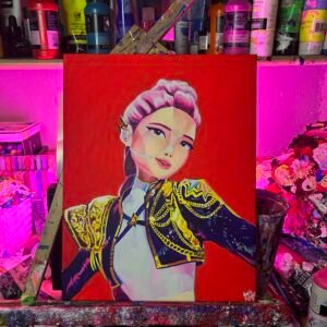 Rumi Painting Glows (11in x 14)
