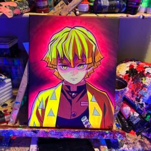 Zenitsu Painting Glows (11in x 14)