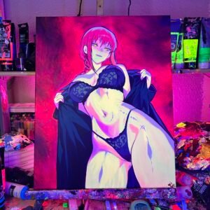 Makima Painting Glows (20in x 16)