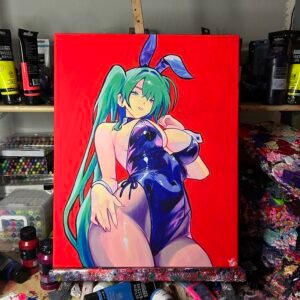 Hatsune Miku Painting Glows (20in x 16)