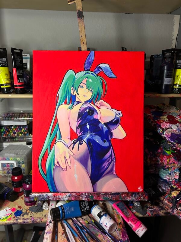 Hatsune Miku Painting Glows (20in x 16)